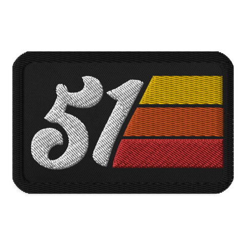 51 - 1951 Retro Groovy Birthday Year Embroidered patches