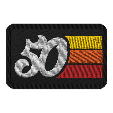 50 - 1950 Retro Groovy Birthday Year Embroidered patches