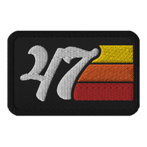 47 - 1947 Retro Groovy Birthday Year Embroidered patches