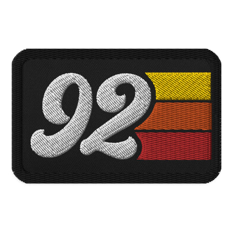92 - 1992 Retro Groovy Birthday Year Embroidered patches