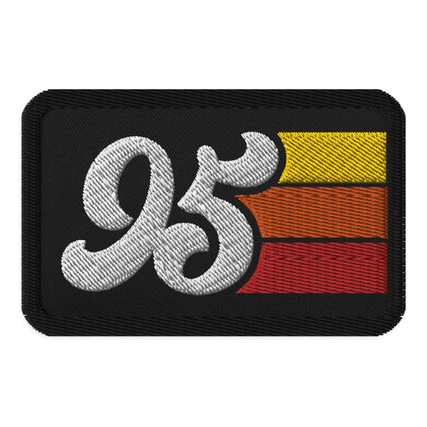 95 - 1995 Retro Groovy Birthday Year Embroidered patches