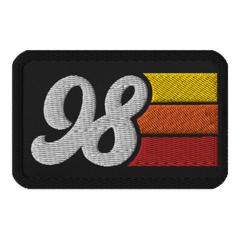 98 - 1998 Retro Groovy Birthday Year Embroidered patches