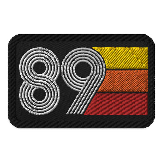 89 - 1989 Retro Tri-Line Embroidered patches