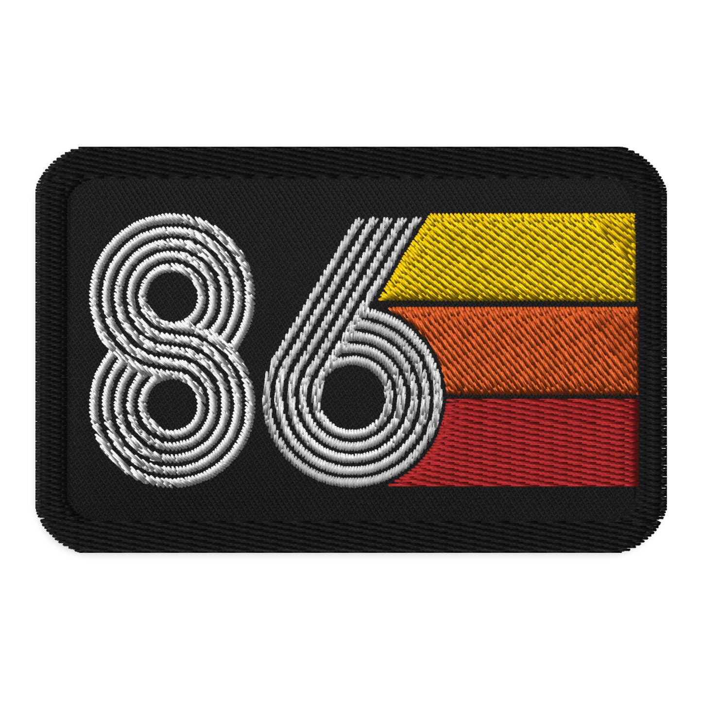 86 - 1986 Retro Tri-Line Embroidered patches