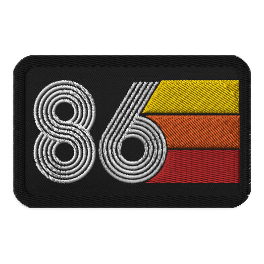 86 - 1986 Retro Tri-Line Embroidered patches