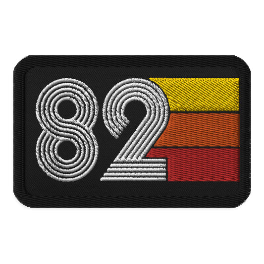 82 - 1982 Retro Tri-Line Embroidered patches