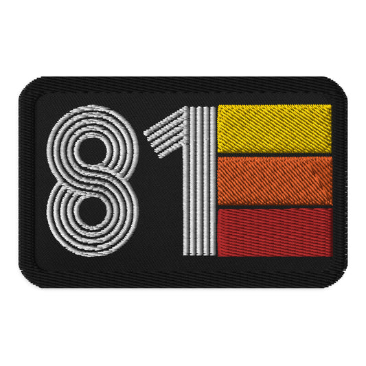 81 - 1981 Retro Tri-Line Embroidered patches
