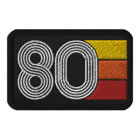 80 - 1980 Retro Tri-Line Embroidered patches