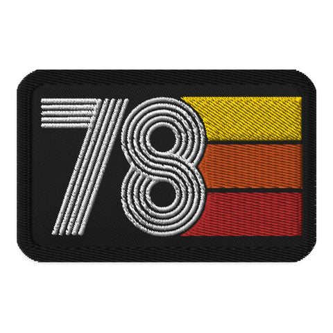 78 - 1978 Retro Tri-Line Embroidered patches