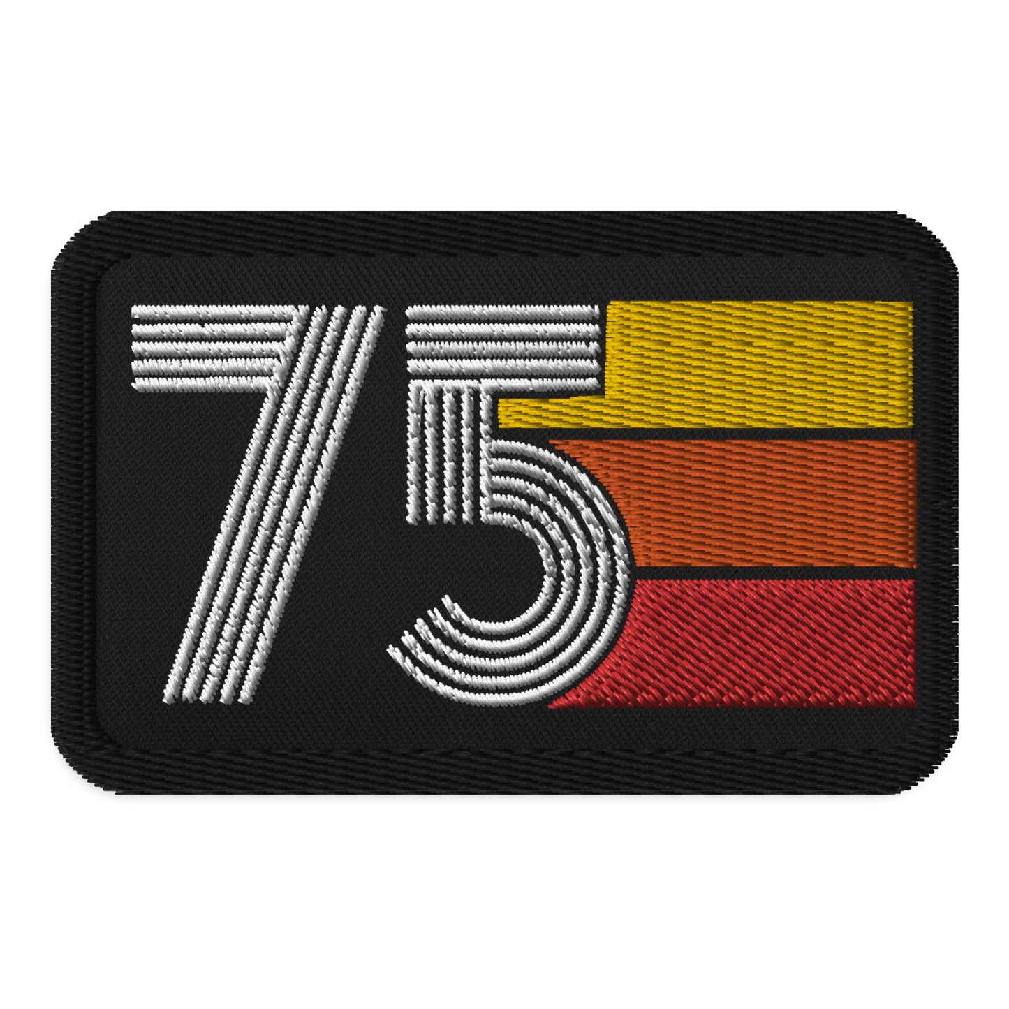 75 - 1975 Retro Tri-Line Embroidered patches
