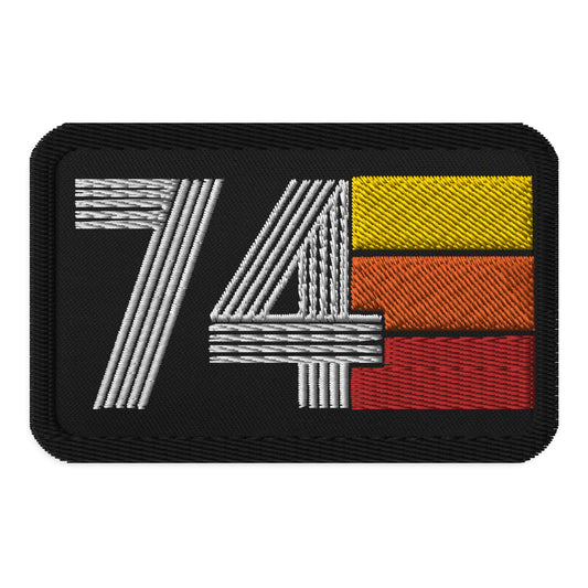 74 - 1974 Retro Tri-Line Embroidered patches