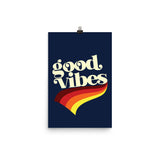Good Vibes Retro 70's Poster
