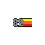 82 - 1982 Retro Tri- Line Decal Decoration Bubble-free Vinyl stickers