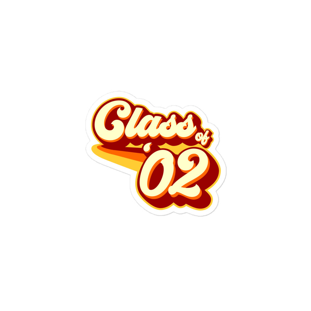 Class of 2002 Bubble-free stickers