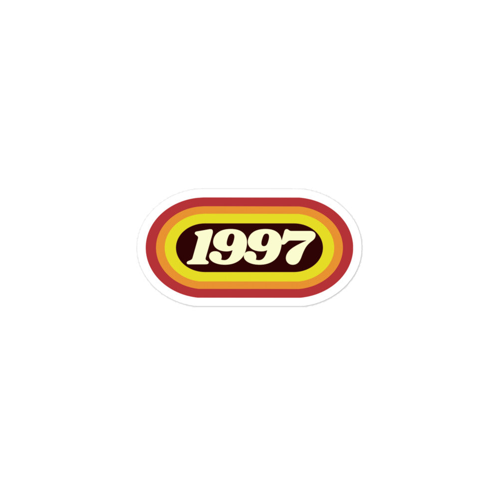 1997 Retro Oval Bubble-free stickers