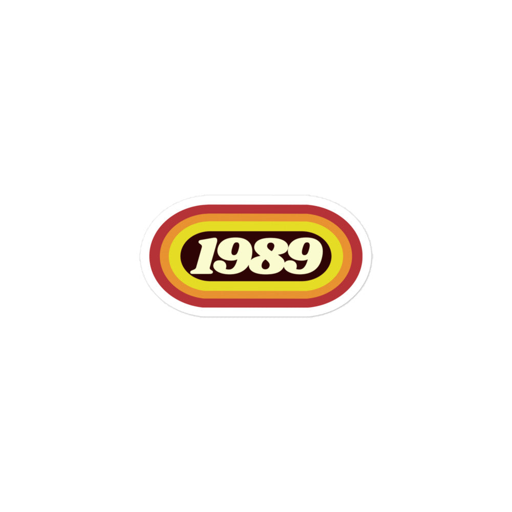 1989 Retro Oval Bubble-free stickers