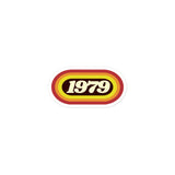 1979 Retro Oval Bubble-free stickers