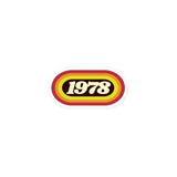 1978 Retro Oval Bubble-free stickers