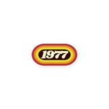 1977 Retro Oval Bubble-free stickers