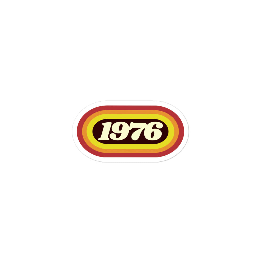 1976 Retro Oval Bubble-free stickers