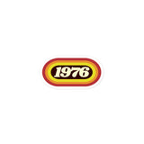 1976 Retro Oval Bubble-free stickers