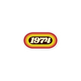 1974 Retro Oval Bubble-free stickers