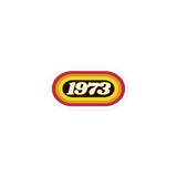 1973 Retro Oval Bubble-free stickers