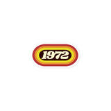 1972 Retro Oval Bubble-free stickers