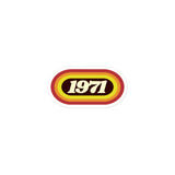 1971 Retro Oval Bubble-free stickers