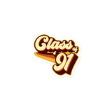 Class of 91 Graduation Retro 1991 Reunion Bubble-free stickers