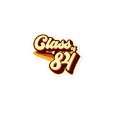 Class of 84 Graduation Retro 1984 Reunion Bubble-free stickers