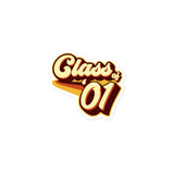 Class of 01 Graduation Retro 2001 Bubble-free stickers