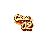 Class of 02 Graduation Retro 2002 Bubble-free stickers