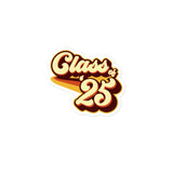 Class of 25 Graduation Retro 2025 Bubble-free stickers