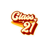 Class of 2021 Bubble-free stickers