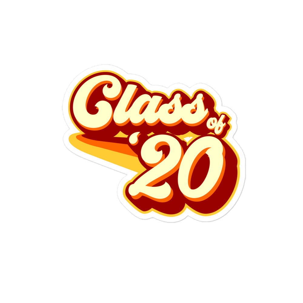 Class of 2020 Bubble-free stickers