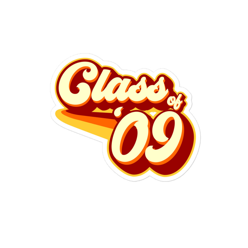 Class of 2009 Bubble-free stickers