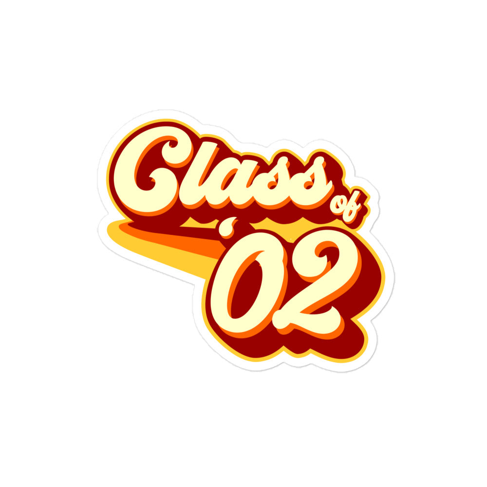 Class of 2002 Bubble-free stickers