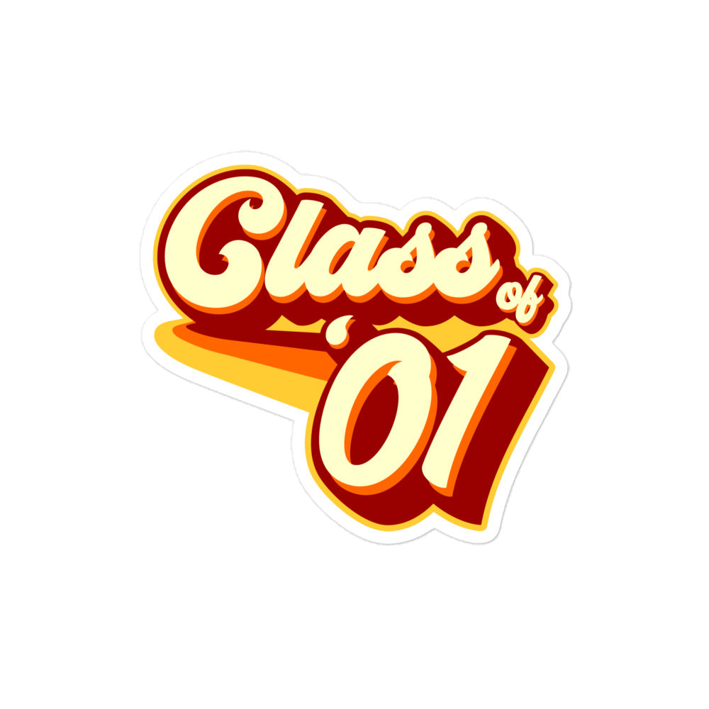 Class of 2001 Bubble-free stickers