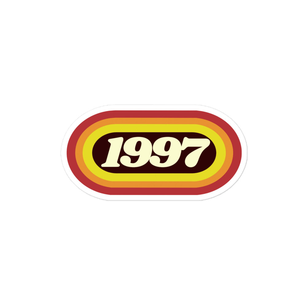 1997 Retro Oval Bubble-free stickers