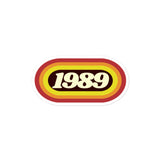 1989 Retro Oval Bubble-free stickers