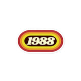 1988 Retro Oval Bubble-free stickers