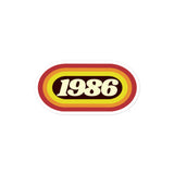 1986 Retro Oval Bubble-free stickers