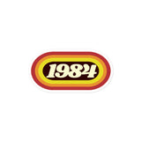 1984 Retro Oval Bubble-free stickers