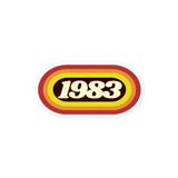 1983 Retro Oval Bubble-free stickers