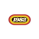 1982 Retro Oval Bubble-free stickers