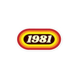 1981 Retro Oval Bubble-free stickers