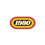 1980 Retro Oval Bubble-free stickers