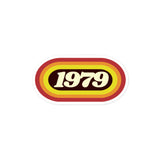 1979 Retro Oval Bubble-free stickers