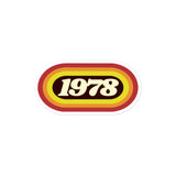 1978 Retro Oval Bubble-free stickers